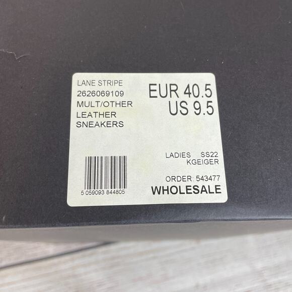 Kurt Geiger London Lane Womens Sz 40.5 (9.5) Striped Sneakers Metallic Rainbow - Picture 12 of 12